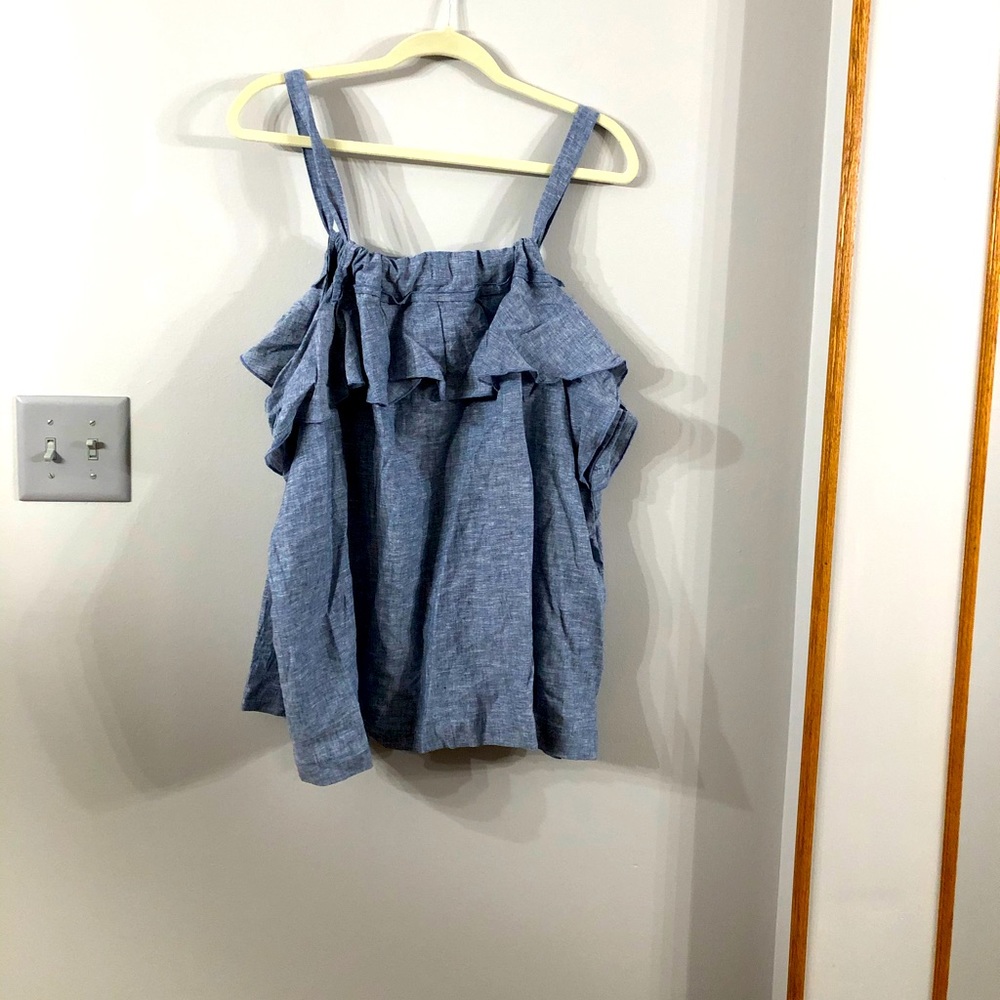 NWT Ashley Stewart Ruffle Top